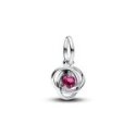 Charm Pendente Cerchio Eterno Rosa  Ottobre