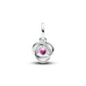 Charm Pendente Cerchio Eterno Rosa  Ottobre