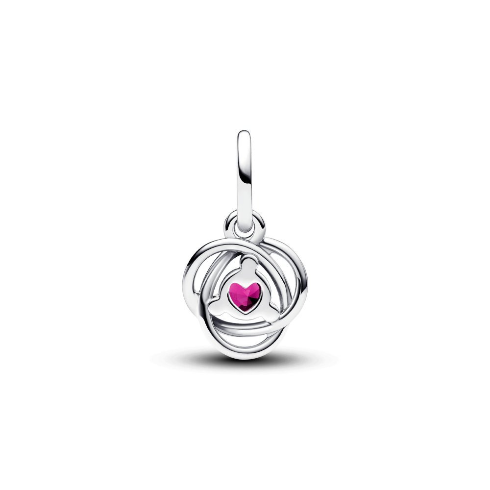 Charm Pendente Cerchio Eterno Rosa  Ottobre
