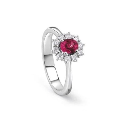 Salvini - Anello Love For Color - Oro Bianco - Diamante Rubino