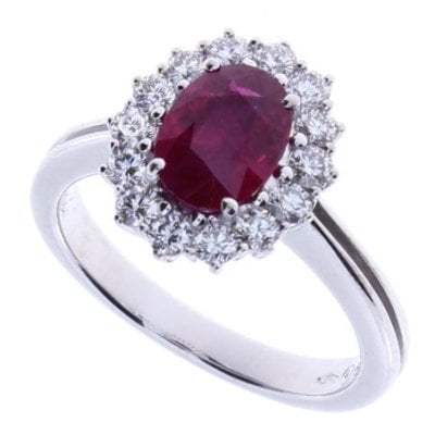 Salvini - Anello Love For Color - Oro Bianco - Diamante Rubino
