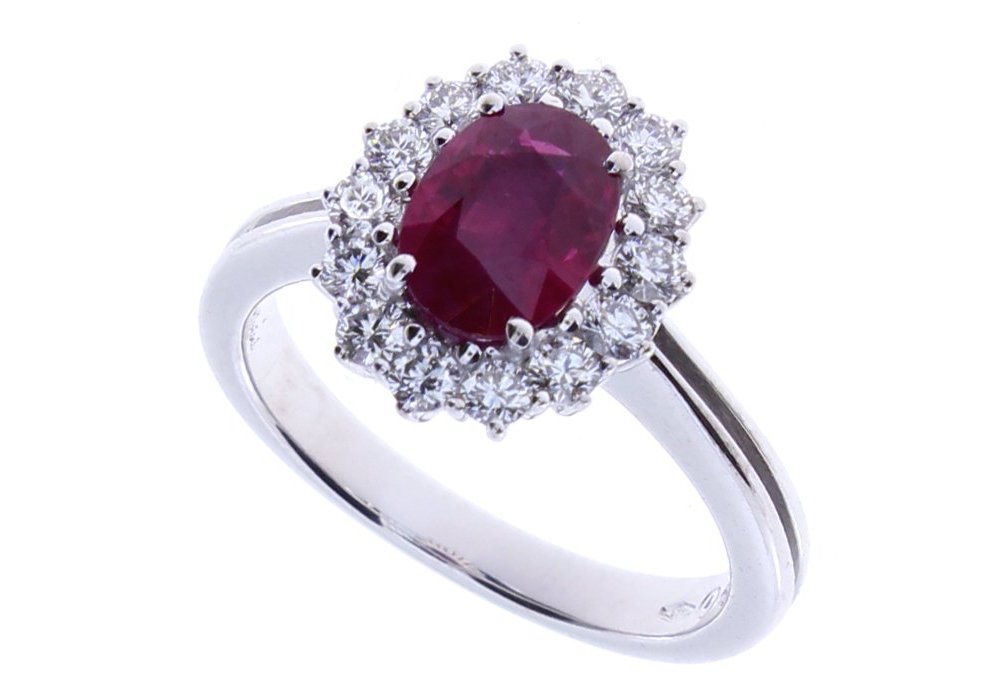 Salvini - Anello Love For Color - Oro Bianco - Diamante Rubino