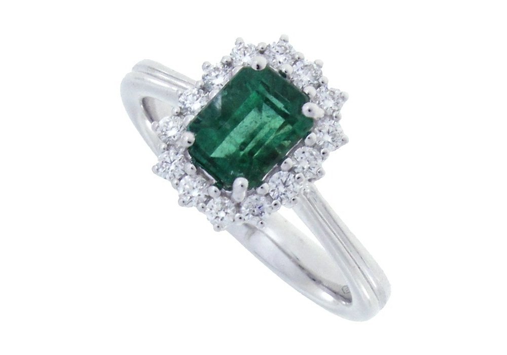 Salvini - Love For Color Anello - Oro Bianco - Diamante Smeraldo