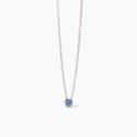 Mabina - Girocollo Bambina Argento - Zircone Azzurro - Regolabile
