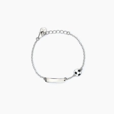 Mabina - Bracciale Personalizzabile Argento - Pallone Football