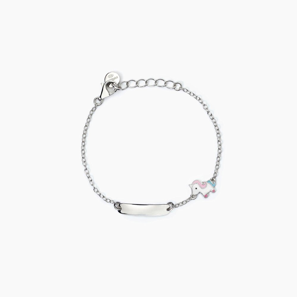 Mabina - Bracciale Unicorno - Argento 925 - Personalizzabile
