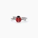 Mabina - Anello Coccinella Bambina - Argento 925 - Regolabile