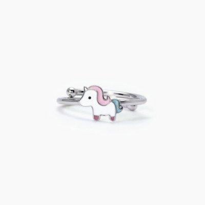 Mabina - Anello Unicorno Magico - Argento 925 - Regolabile