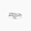 Mabina - Anello Mon Amour - Argento 925 - Cuore Pavè