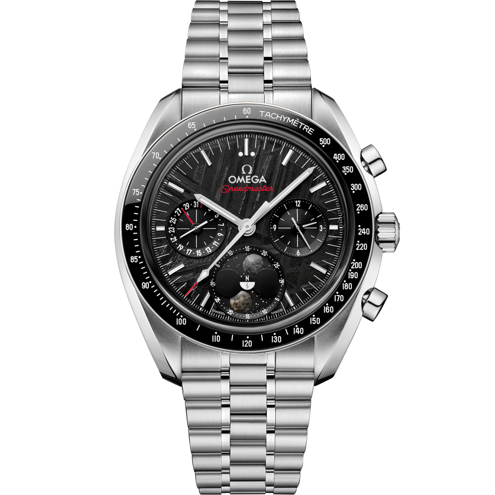 Omega - Speedmaster Fasi Lunari Meteorite - Acciaio - Nero