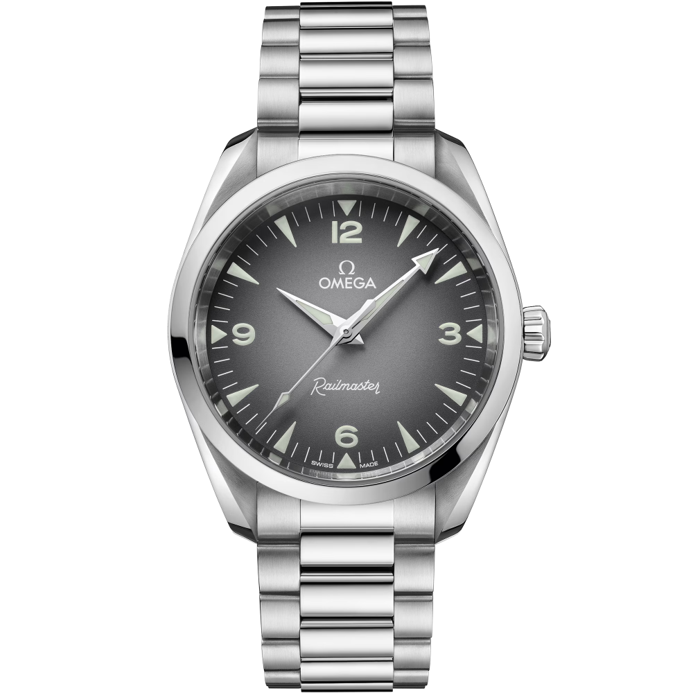 Omega - Seamaster Railmaster 38 Mm - Acciaio - Quadrante Grigio