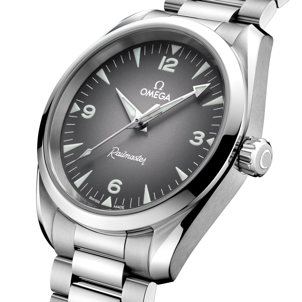 Omega - Seamaster Railmaster 38 Mm - Acciaio - Quadrante Grigio