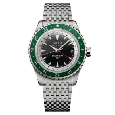 Mido - Ocean Star Gmt - Acciaio Inossidabile - Quadrante Nero