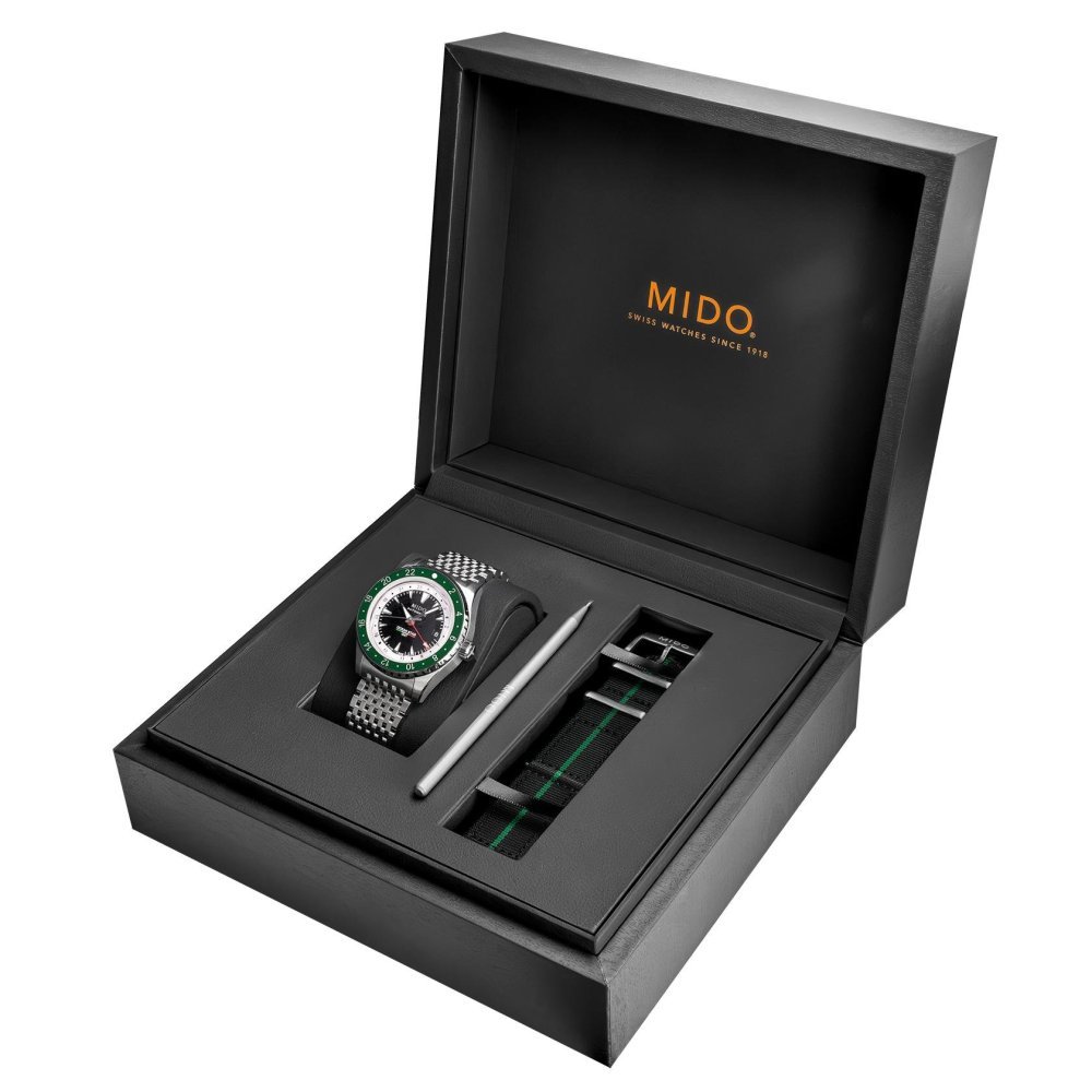 Mido - Ocean Star Gmt - Acciaio Inossidabile - Quadrante Nero