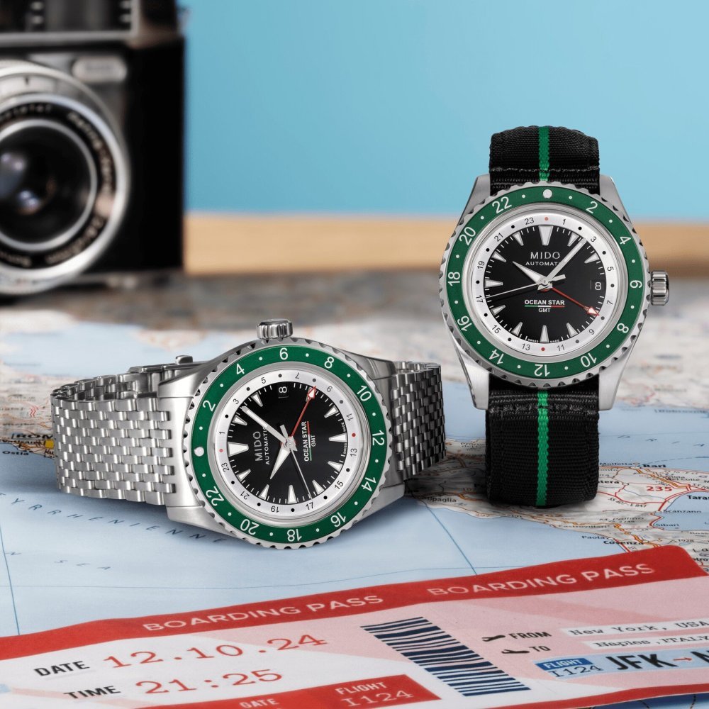 Mido - Ocean Star Gmt - Acciaio Inossidabile - Quadrante Nero