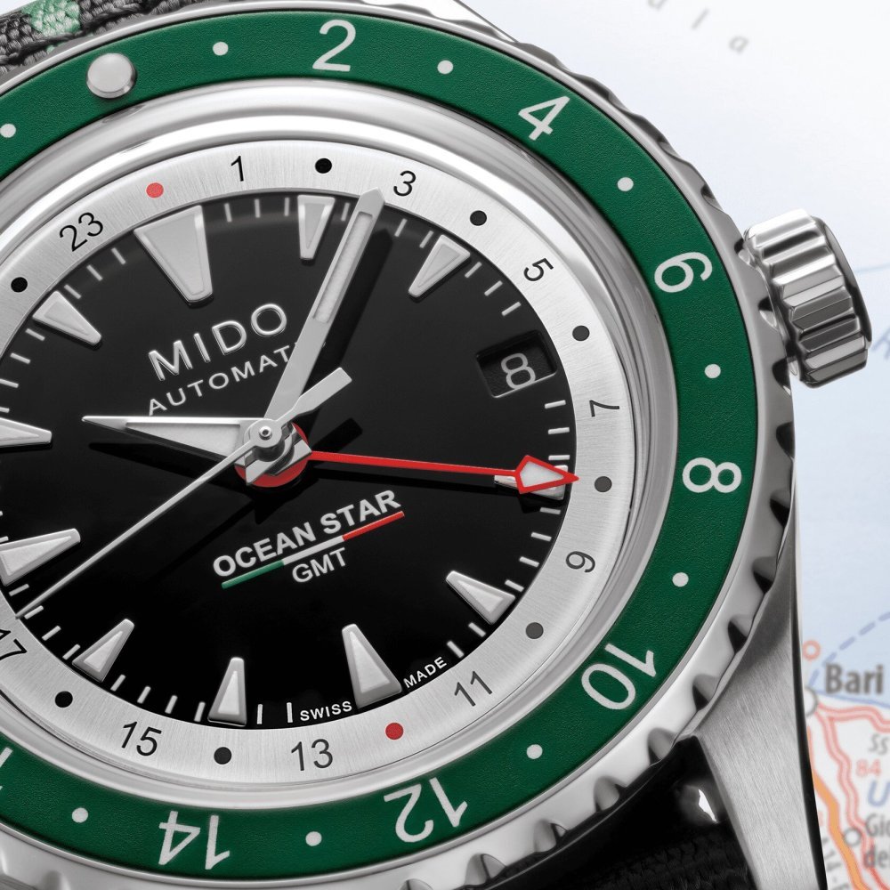 Mido - Ocean Star Gmt - Acciaio Inossidabile - Quadrante Nero