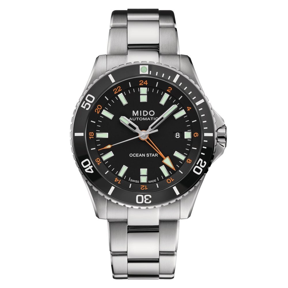 Mido - Ocean Star Gmt - Acciaio E Ceramica - Quadrante Nero