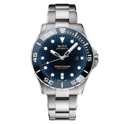 Mido - Ocean Star 600 Chronometer - Acciaio - Quadrante Blu