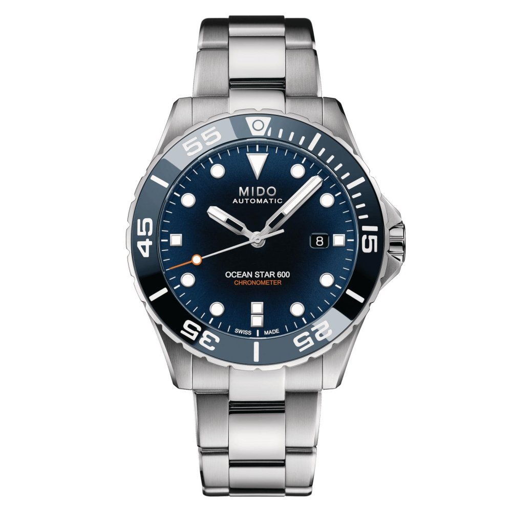 Mido - Ocean Star 600 Chronometer - Acciaio - Quadrante Blu