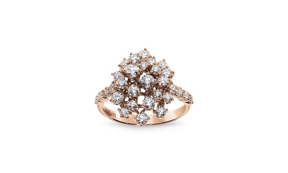 Damiani - Anello Mimosa - Oro Rosa - Diamante Rotondo