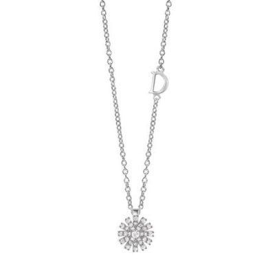 Damiani - Collierino Margherita - Oro Bianco - Diamante Rotondo