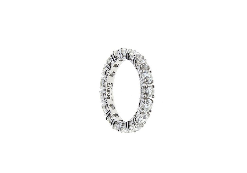 Damiani - Veretta Oro Bianco - Diamante Rotondo - Caratura 1.76