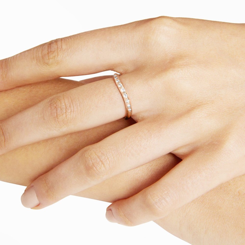 Dodo - Anello Essentials - Oro Rosa - Diamanti Bianchi