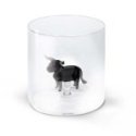 Wd Lifestyle - Bicchiere Vetro Borosilicato - Figura Toro - Colorato