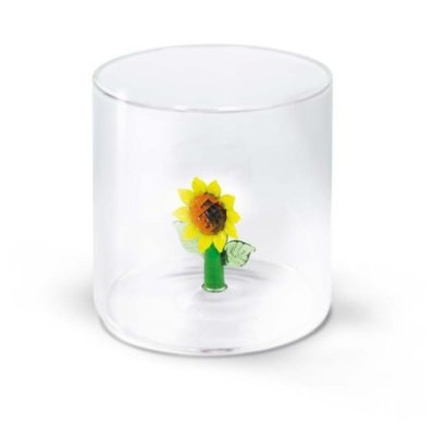 Wd Lifestyle - Bicchiere Girasole - Vetro Borosilicato - Colorato