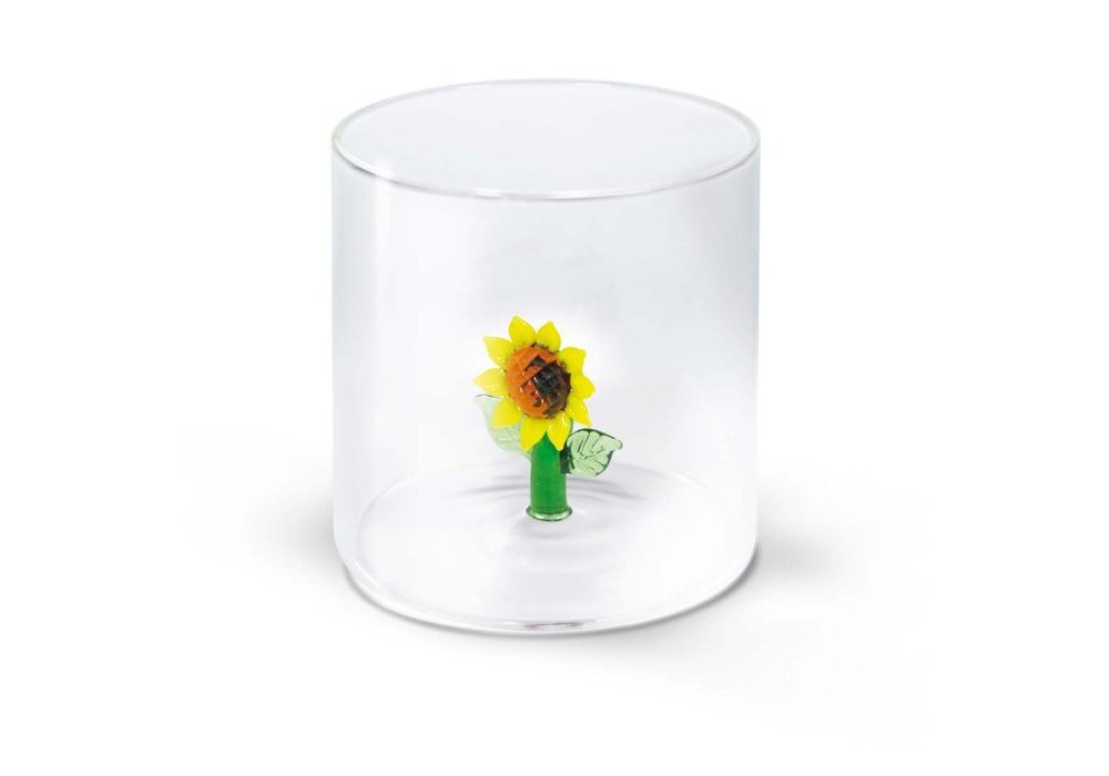 Wd Lifestyle - Bicchiere Girasole - Vetro Borosilicato - Colorato