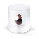 Wd Lifestyle - Bicchiere Borosilicato - Gallina - Vetro Colorato