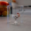 Wd Lifestyle - Bicchiere Gallina Bianca - Vetro Borosilicato - Colorato