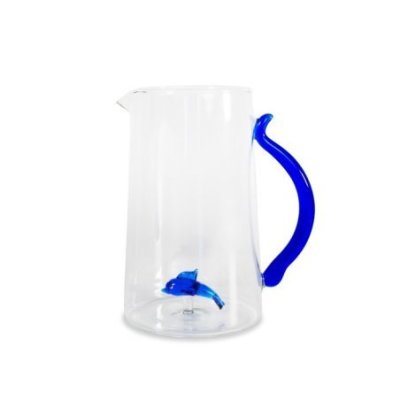 Wd Lifestyle - Caraffa In Vetro Borosilicato - 1.5L - Decoro Delfino
