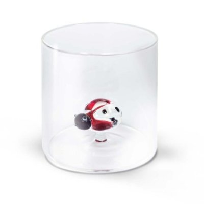 Wd Lifestyle - Bicchiere Coccinella - Vetro Borosilicato - Colorato
