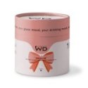 Wd Lifestyle - Bicchiere Vetro Borosilicato - Fiocco Rosa - Artigianale
