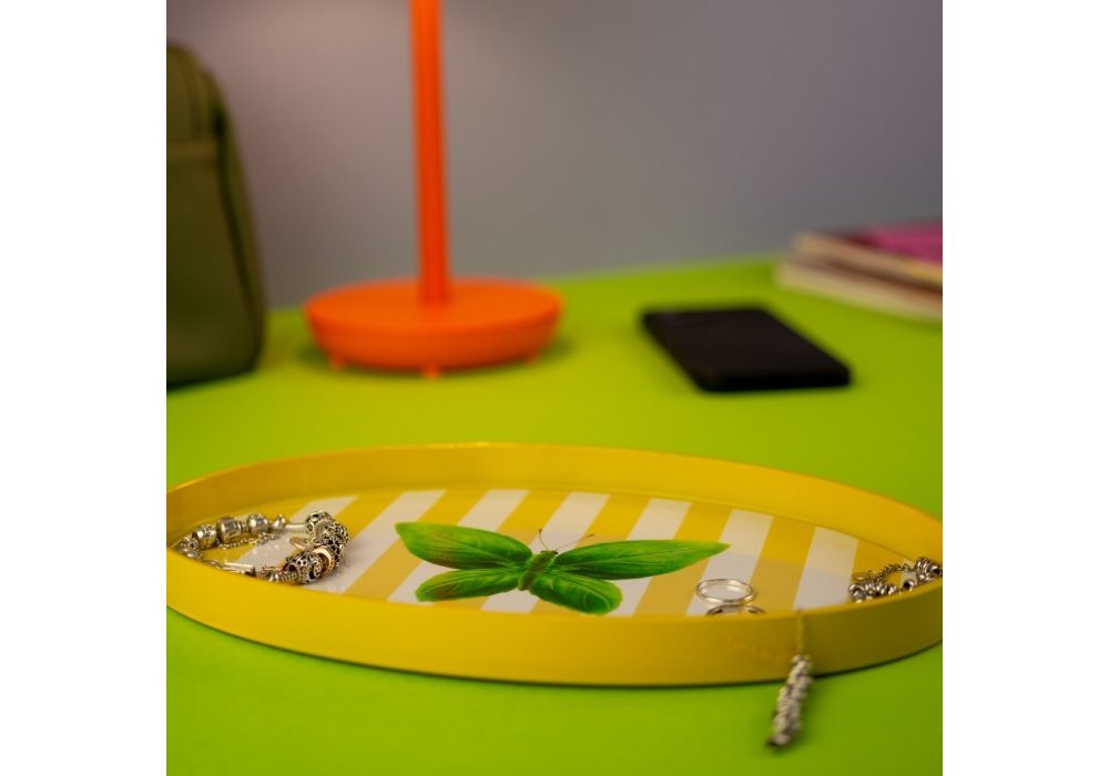 Wd Lifestyle - Vassoio Svuotatasche Collage - Giallo - Polipropilene