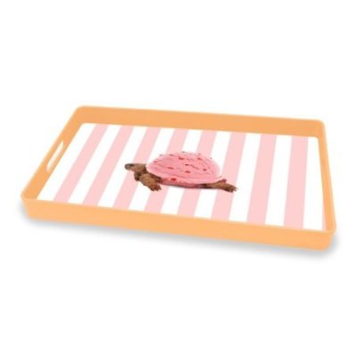 Wd Lifestyle - Vassoio Rettangolare Collage Rosa - Plastica - Colorato