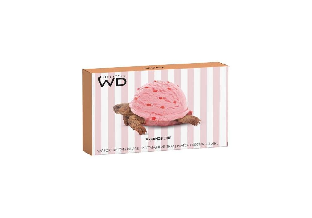 Wd Lifestyle - Vassoio Rettangolare Collage Rosa - Plastica - Colorato Wd Lifestyle - Vassoio Rettangolare Collage Rosa - Plastica - Colorato