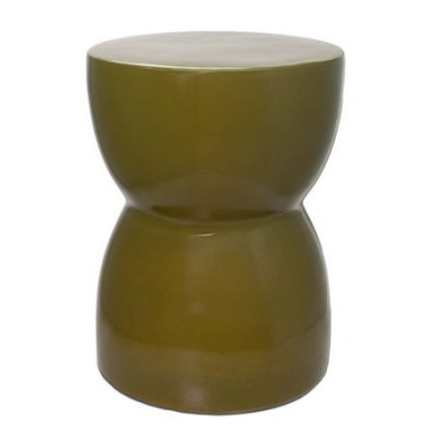 Wd Lifestyle - Sgabello In Ceramica - Verde Lucido - Design Moderno
