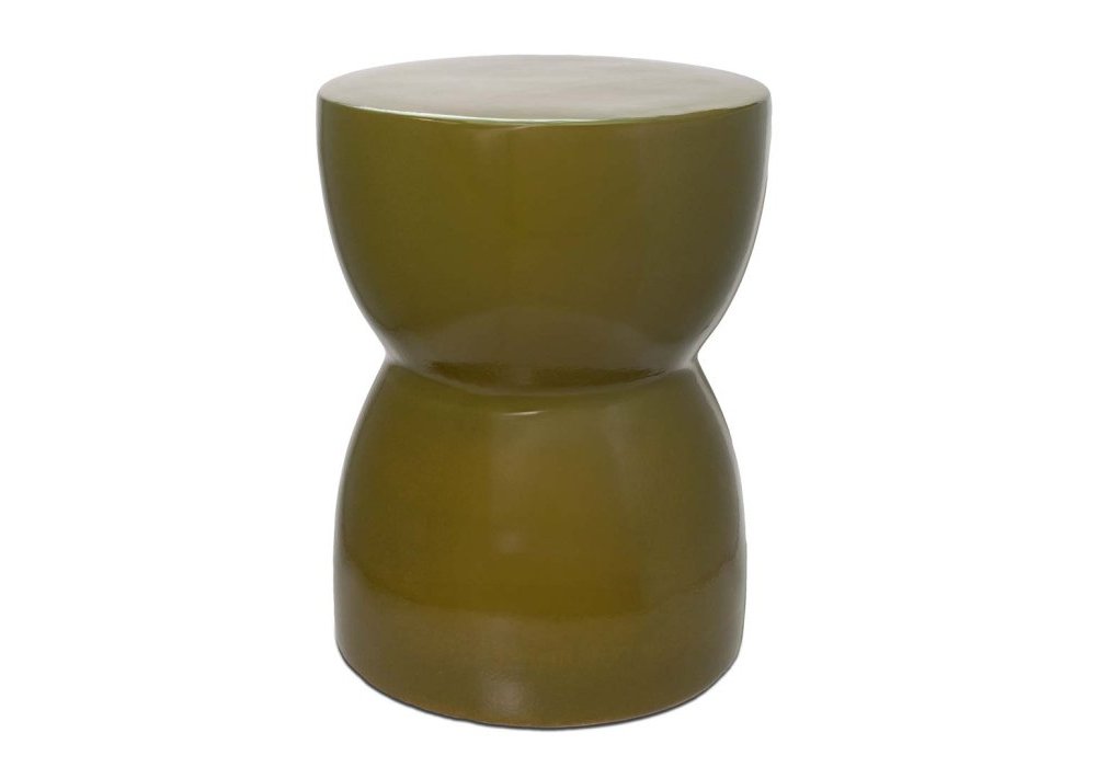 Wd Lifestyle - Sgabello In Ceramica - Verde Lucido - Design Moderno