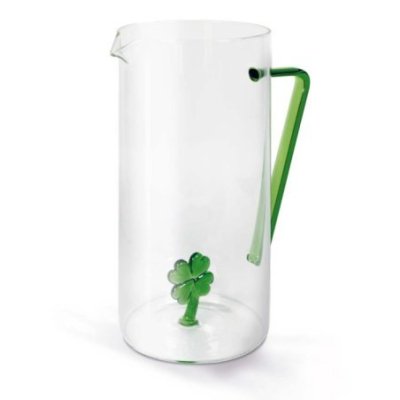 Wd Lifestyle - Caraffa Quadrifoglio - Vetro Borosilicato - Decoro Colorato