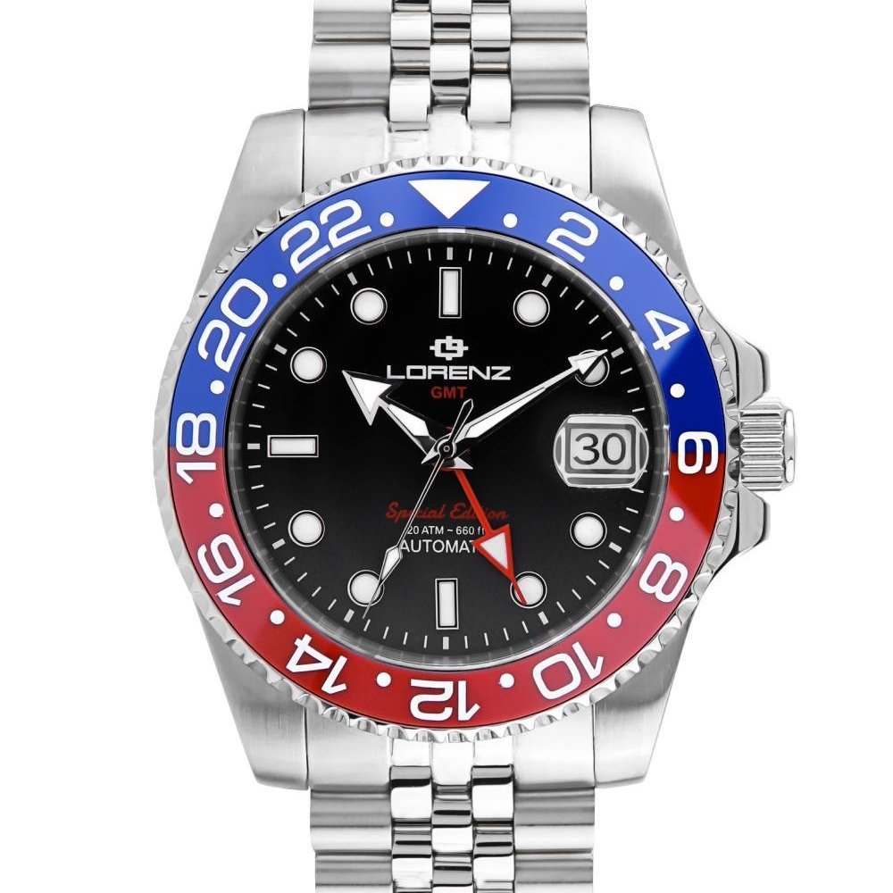 Lorenz - Gmt Special Edition - Acciaio - Quadrante Nero