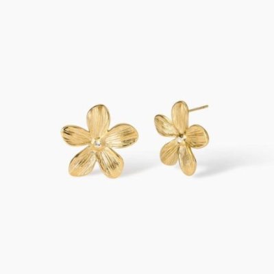 2 Jewels - Orecchini Fiore - Acciaio 316L - Pvd Giallo