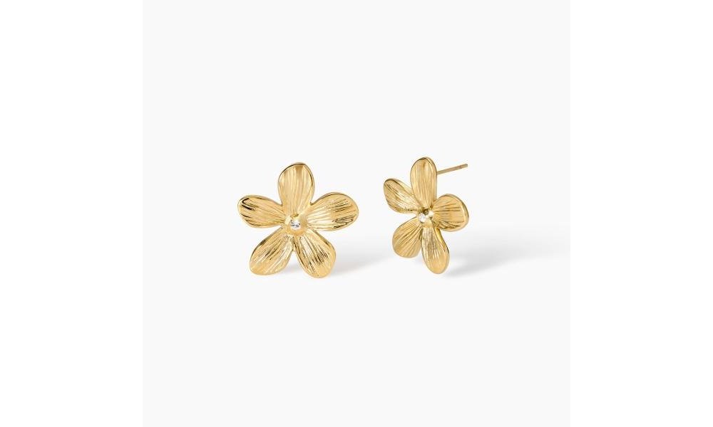 2 Jewels - Orecchini Fiore - Acciaio 316L - Pvd Giallo