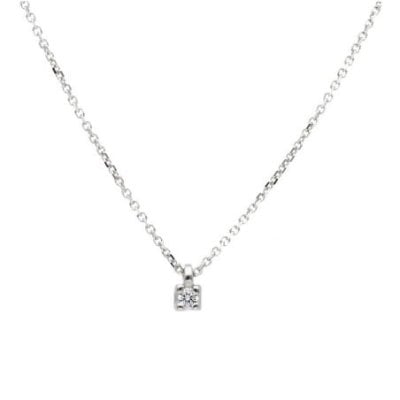 Songa Antonio - Girocollo Punto Luce - Oro Bianco - Diamante