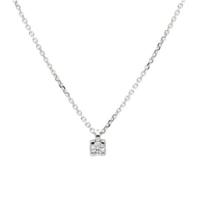 Songa Antonio - Girocollo Punto Luce - Oro Bianco - Diamante
