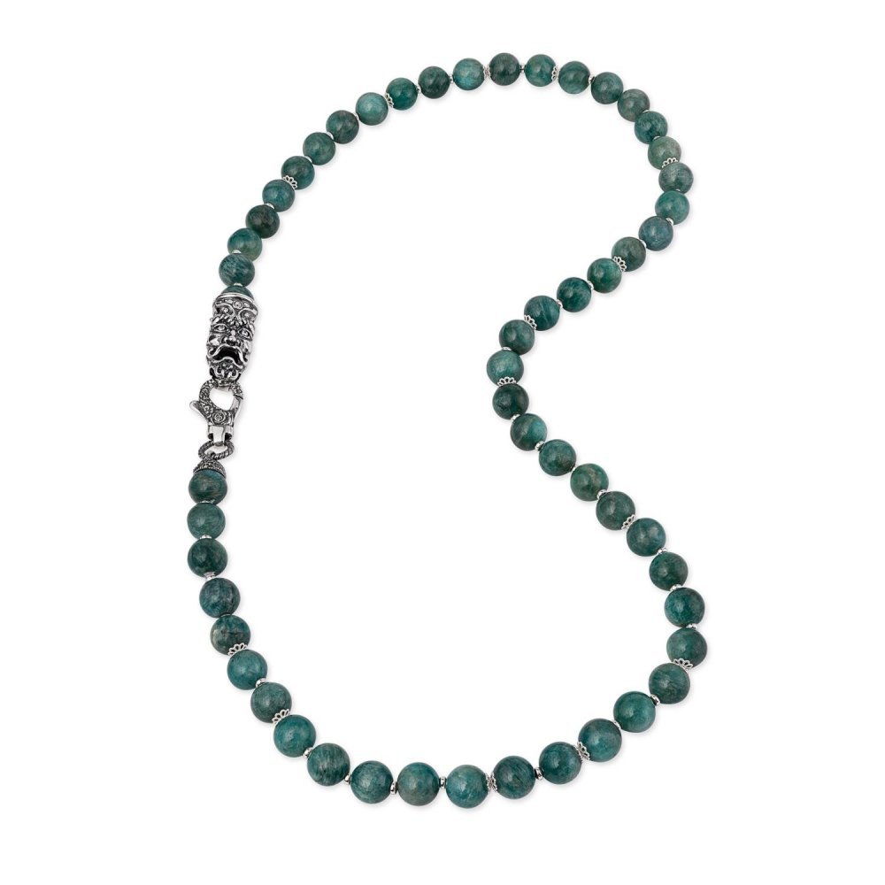 Gerardo Sacco - Collana Maschera - Argento 925 - Avventurina Verde