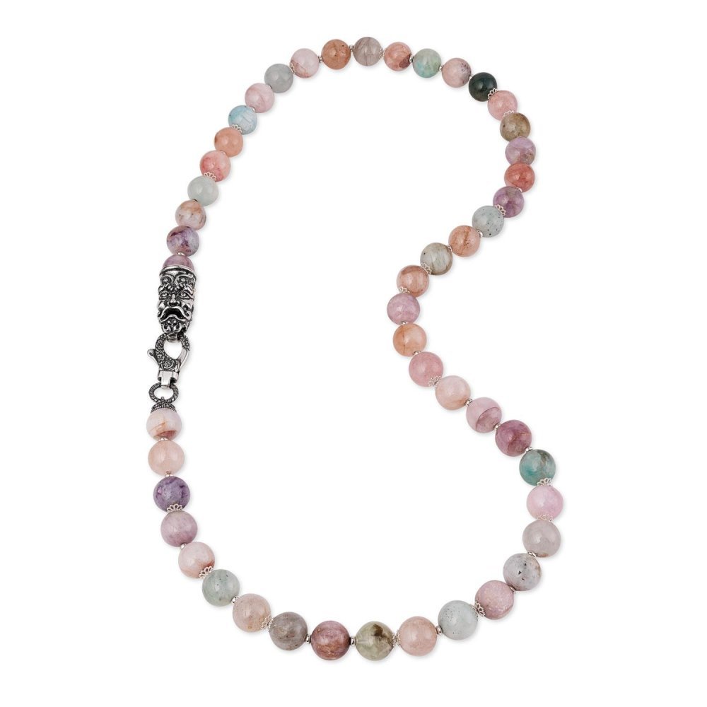 Gerardo Sacco - Collana Maschera - Argento 925 - Berillo Multicolor