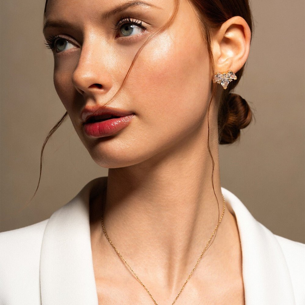 Rue Des Mille - Orecchino Pure Lotus - Argento 925 - Perle