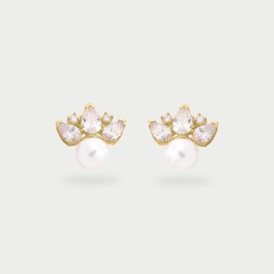 Rue Des Mille - Orecchino Lotus Perla - Argento - Perla